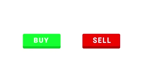 Cursor Selecting Buy Button Animation on Green Screen Background 4K Stock Footage 337237005