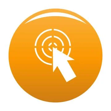 Cursor shape icon orange Stock Illustration