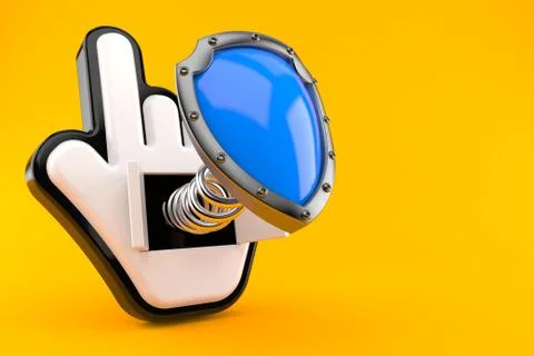 Cursor with shield Stock Illustration