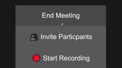 Cursor Slides Over and Clicks End Meeting For Business Video Conference Stockbeeldmateriaal 166476958