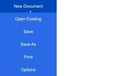 Cursor Slides Over and Clicks New Document. Mouse Pointer on Device Computer Stock Footage 167134522