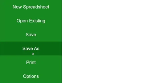 Cursor Slides Over and Clicks Save As Title Spreadsheet. Mouse Pointer on Device Video stock 167292915