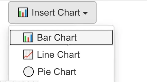 Cursor Slides Over and Clicks Insert Bar Chart in Spreadsheet. Mouse Pointer 動画素材 167431880