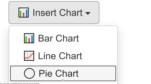 Cursor Slides Over and Clicks Insert Pie Chart in Spreadsheet. Mouse Pointer Stock Footage 167432694
