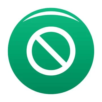 Cursor stop element icon vector green 스톡 일러스트