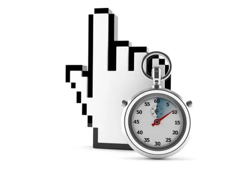 Cursor with stopwatch Stock Illustration