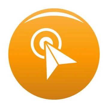 Cursor technology element icon orange 스톡 일러스트
