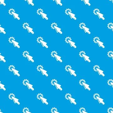 Cursor technology pattern seamless blue Illustrazione stock