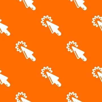 Cursor technology pattern vector orange Stock Illustration