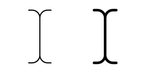 Cursor text icon symbol, outline icons Illustrazione stock