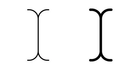 Cursor text icon symbol. Vector illustration pack in black color. Stockillustratie