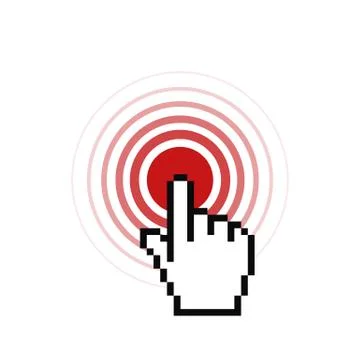 Cursor touch symbol icon on white background Stock-Illustration