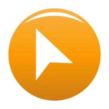 Cursor trendy element icon orange Stock Illustration