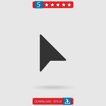 Cursor vector icon Illustrazione stock