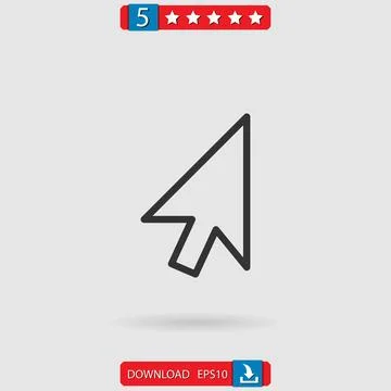 Cursor vector icon Stock Illustration