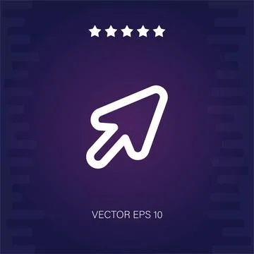 Cursor vector icon Illustrazione stock