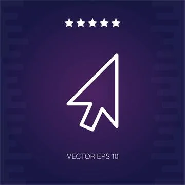 Cursor vector icon Illustrazione stock