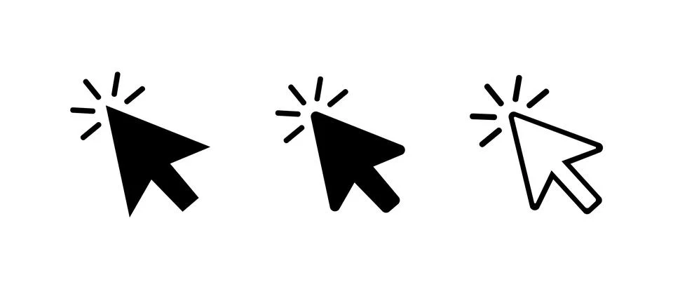 Cursor vector icon. Illustrazione stock