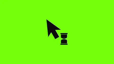 Cursor wait web icon animation Stock Footage 157073456