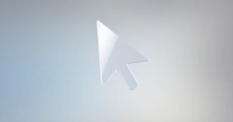 Cursor White 3d Icon Stock Footage 67203700