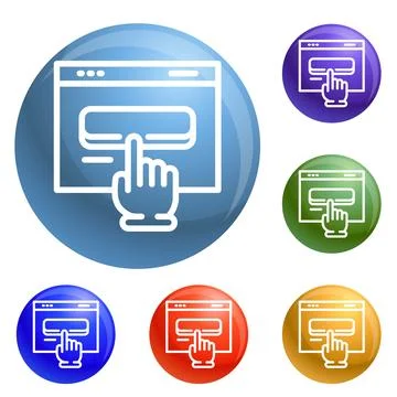 Cursor on window icons set Stock-Illustration
