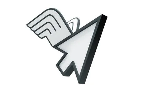 Cursor winged Illustrazione stock