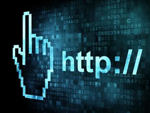 Cursor+http on digital screen Stock-Illustration