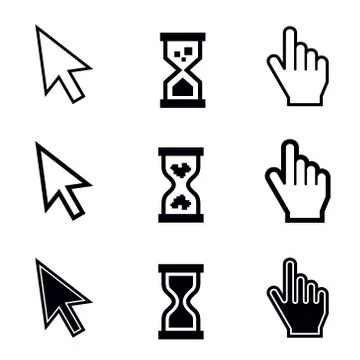 Cursors vector icons Stock Illustration