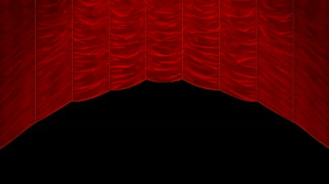 Curtain up and down + alpha Stock Footage 757921
