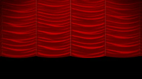 Curtain up and down + alpha Stock Footage 760834