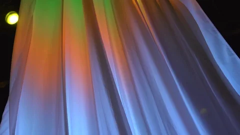 The curtain changes colors Stock Footage 83950287