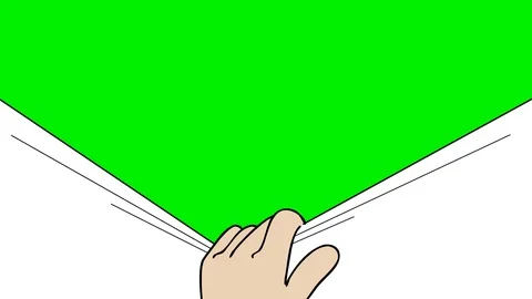 CURTAIN DOWN, Hand pulls down the curtain. Video stock 86969936