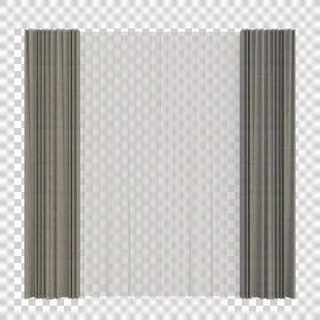 Curtain Front View 3D Render Illustration Stock Illustration