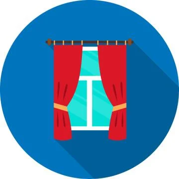 Curtain icon of vector illustration for web and mobile Stock Illustration