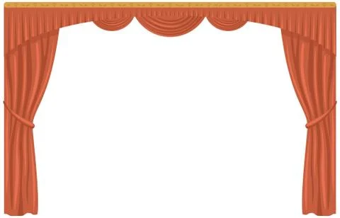 Curtain, isolated Stock Illustration