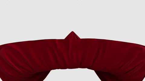 Curtain Open Red Slow Motion 3840x2160 ProRes4444 with Alpha Channel 60fps Stock Footage 177398032