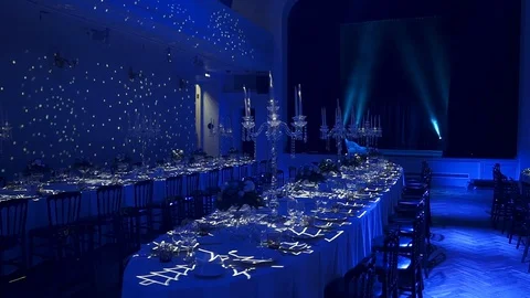 Curtain opening at the event Stock-Footage 129639581