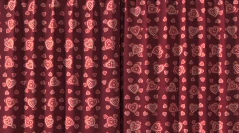 Curtain opening red HD 스톡 동영상 8519440