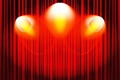 Curtain or drapes red background. Stock-Illustration