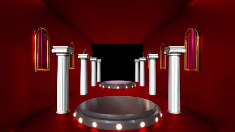 Curtain Pillar Stage Background Stock Footage 255578513