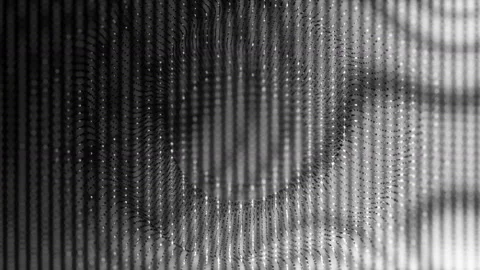 A curtain with points in gray color. It moves the waves. Stock Footage 123247855