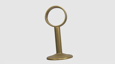 Curtain Rod Bracket Rotating on a Transparent Background. Seamless Loop. 4K Stock Footage 305386906