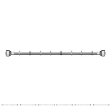 Curtain rod for hanging window drapes Stock Illustration