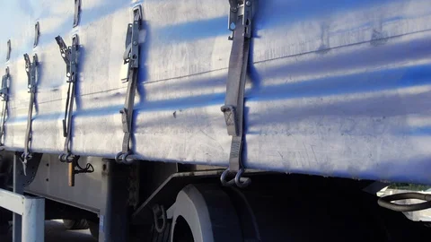 Curtain Side Truck Stock-Footage 98165490