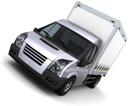 Curtain side van Stock Illustration
