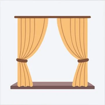 A Curtain simple illustration Stock Illustration