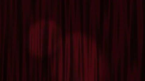 Curtain with spot light loop red background Stock Footage