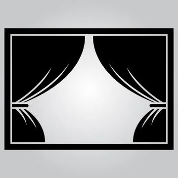 Curtain on the stage Stock Illustration