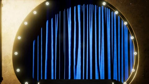 Curtain stage with lights Видео 90887667