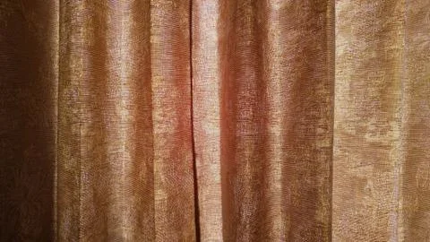 Curtain texture and sunlight from window. Stock Photos